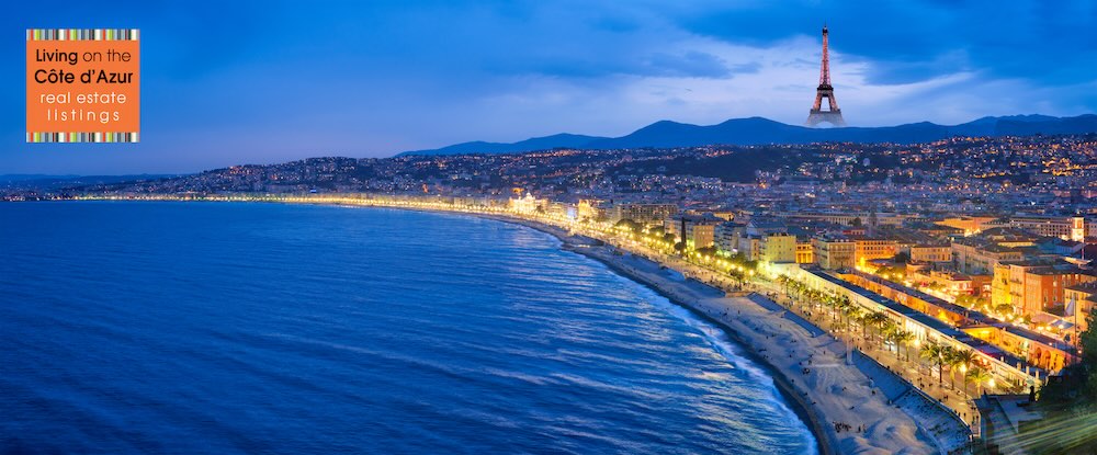 Stunning evening view of Nice, France, showcasing the allure of the Côte d'Azur