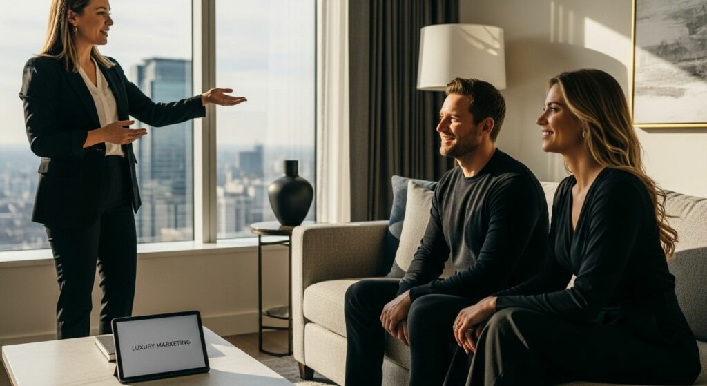 luxury real estate marketing meeting