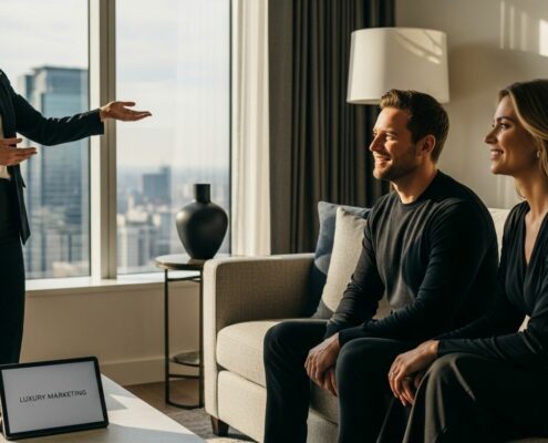 luxury real estate marketing meeting